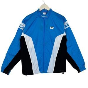 NWT Reebok Classic Men US S Zip Track Jacket Blue/Black/White | $80